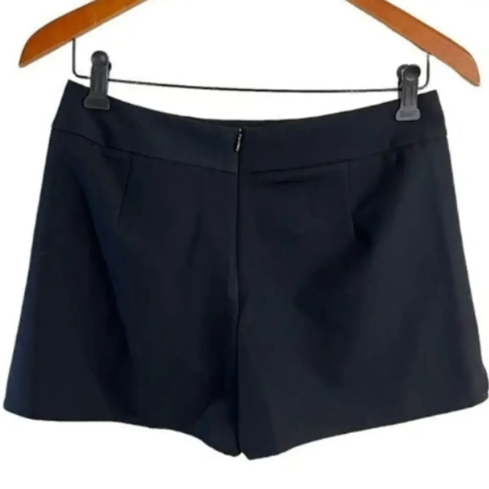 Aqua Black Asymmetrical Skort. Mini Skirt with Shorts. Side Pockets Size Small